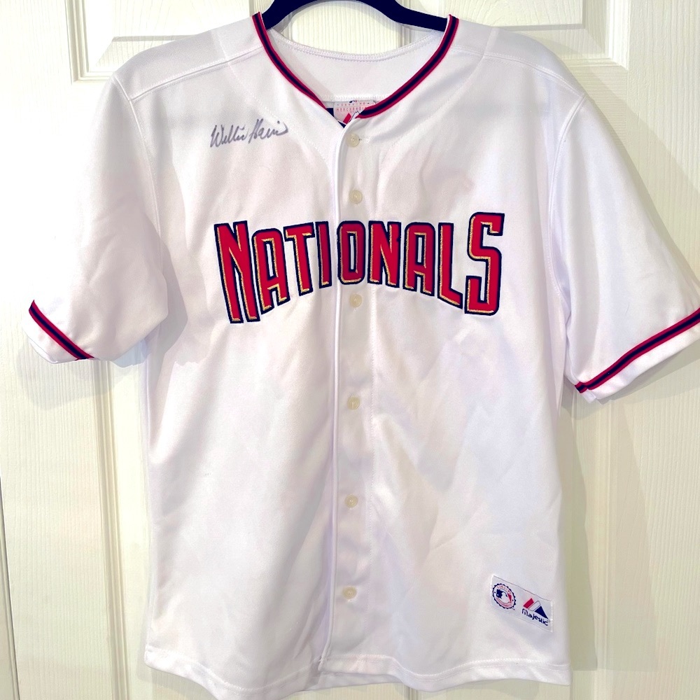 MLB Washington Nationals Kids Jersey Signed by Willie Harris